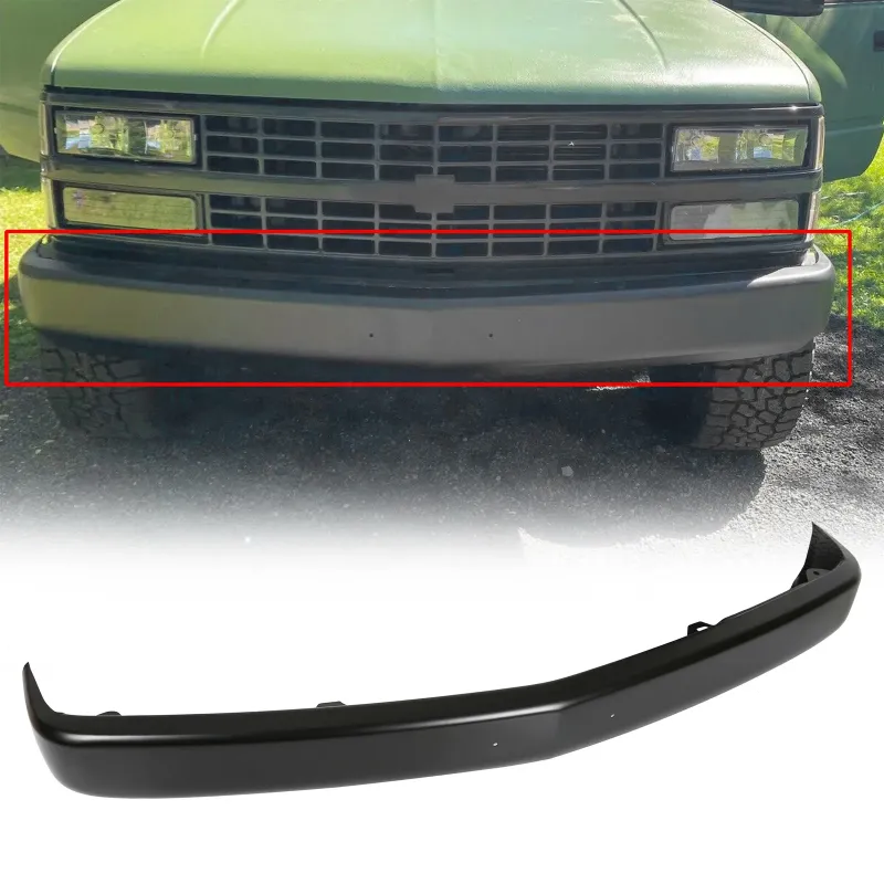 Photo 1 of ***USED - NO PACKAGING - SCRATCHED AND BENT - SEE PICTURES***
Front Bumper Face Bar For 88-98 Chevrolet C1500 K1500 Silverado Sierra Black