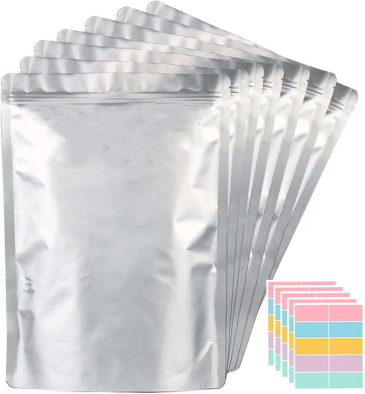 Photo 1 of  SHXWELL 30PCS 2 Gallon Mylar Bags for Food Storage, 13"x17" 10 Mil Stand-Up Zipper Pouches Resealable and Heat Sealable for Long Term Food Storage(13"x17", Extra Thick)
