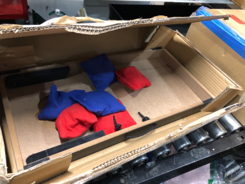 Photo 1 of ***MISSING ONE BOARD** GoSports 2 ft x1 ft Portable Size Cornhole Game Set with 6 Bean Bags - Great for Indoor & Outdoor Play - Wood Design