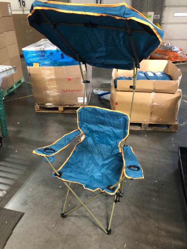 Photo 3 of (SEE NOTES BEFORE BIDING) Quik Shade Max Shade High and Wide Folding Camp Tilt UV Sun Protection Canopy Chair Blue Chair