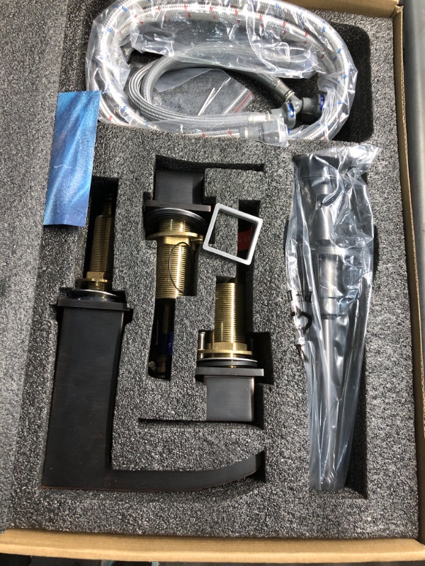 Photo 3 of ***(PARTS ONLY/ NO RETURNS OR REFUNDS) ***
CEINOL Oil Rubbed Bronze Bathroom Faucet, Sink Faucet Bathroom 3 Hole, Modern Bathroom Shower Faucet Set 8 Inch Widespread