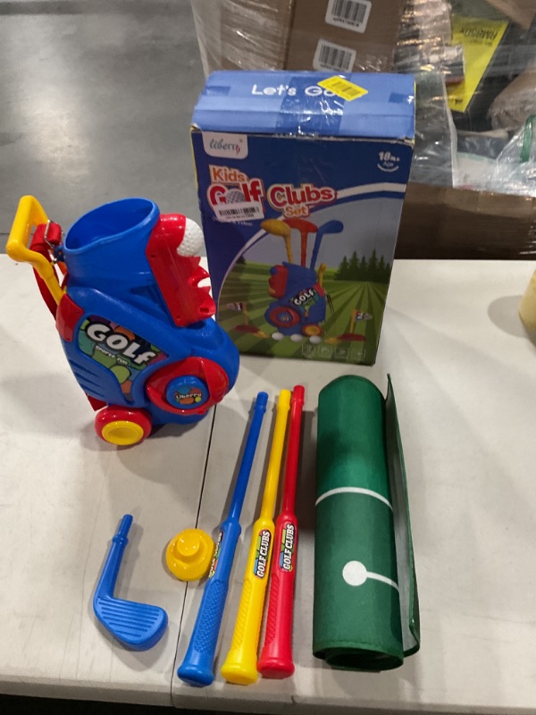 Photo 2 of **FOR PARTS ONLY**(READ NOTES)
Liberry Toddler Golf Set with Putting Mat for 2 3 4 5 Years Old Boys Girls, Upgraded Kids Golf Cart with Unique Shoulder Strap Design, Indoor and Outdoor Golf Toys