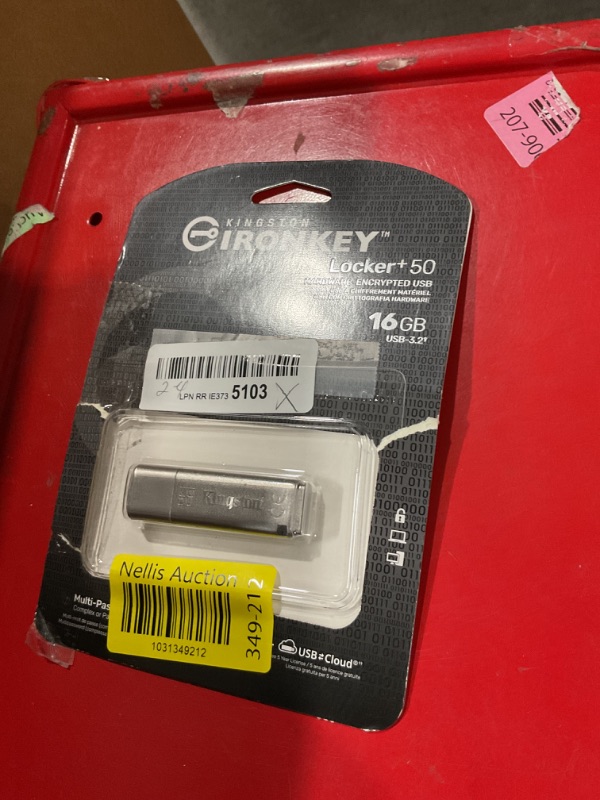 Photo 1 of Kingston Ironkey Locker+ 50 16GB Encrypted USB Flash Drive | USB 3.2 Gen 1 | XTS-AES Protection | Multi-Password Security Options | Automatic Cloud Backup | Metal Casing | IKLP50/16GB,Silver