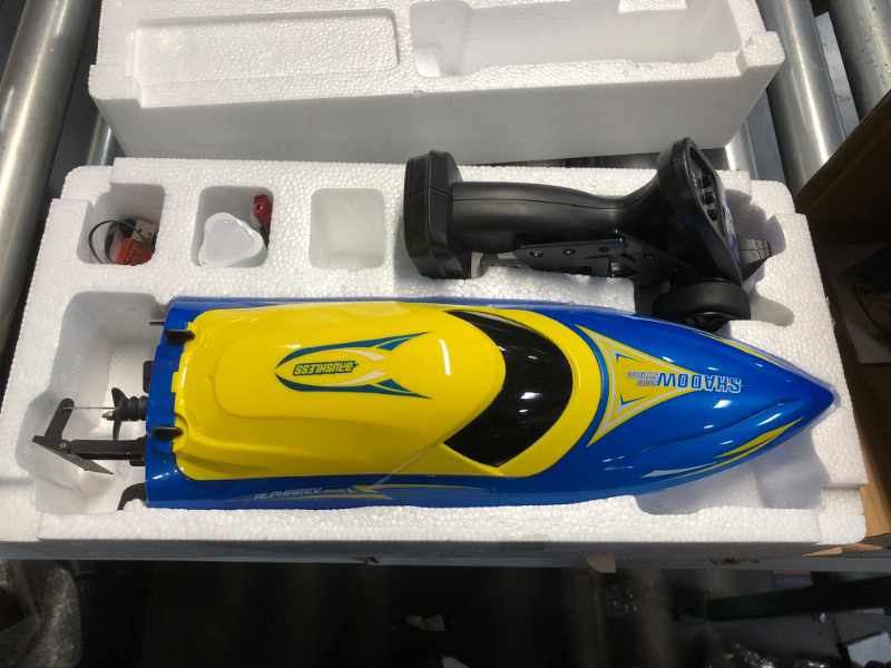 Photo 2 of **NON-REFUNDABLE** (PARTS) ALPHAREV Brushless RC Boats for Adults - R608 30+ MPH Fast Remote Control Boat for Pools & Lakes, 2.4GHz RC Speed Boat with Replaceable Accessories, Summer Water Toys Birthday Gifts for Boys Kids