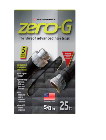 Photo 1 of 
A thumbnail for the video
Zero-G 4001-25 Water-Hoses - View #3

View All Images
Trending Now
1k+ bought last week
Zero-G Teknor Apex 5/8-in x 25-ft Premium-Duty Kink Free Woven Gray Hose