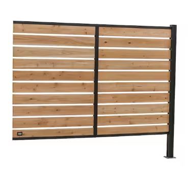 Photo 1 of 6 ft. x 8 ft.  Wood Outdoor Flat Top Privacy Wall Add-On Extension