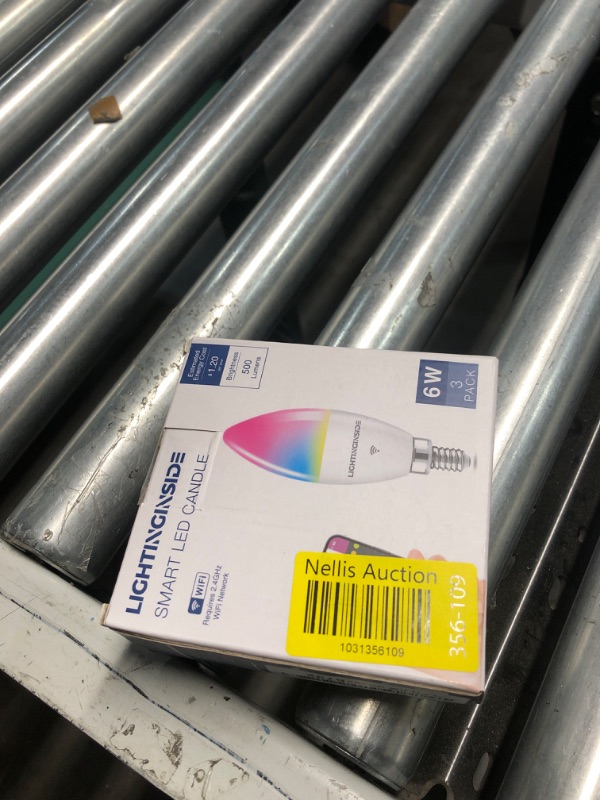 Photo 1 of Lightinginside E12 Smart Bulb 60W Equivalent, 500LM 6W WiFi Candelabra LED Light Bulb Compatible with Alexa/Google Home, No Hub Required, RGBCW Chandelier Candle Bulb, 2.4G WiFi Only, ETL Listed, 3PCS