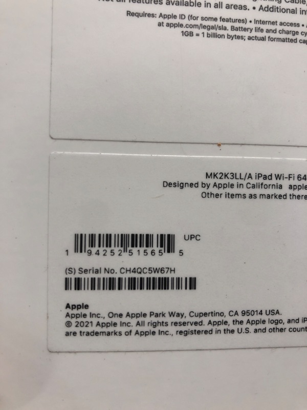 Apple iPad (9th Generation) with A13 Bionic chip, 10.2inch Retina
