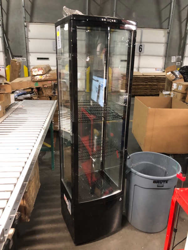 Photo 1 of ***TRUCK/TRAILER PICKUP ONLY - DAMAGED - CRACKED - POWERS ON - UNABLE TO TEST FURTHER - LIKELY MISSING PARTS - SEE PICTURES***
MilleLoom Commercial Display Refrigerator - 10.52 Cu.Ft Single Door, Led Lighting On Five Sides, Double-Glazed, Frost Free, Coun