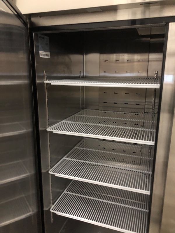 Photo 9 of *****SLIGHTLY DENTED, USED LIKE NEW/ TRUCK AND TRAILER PICK UP ONLY****VEVOR Commercial Freezer 60.42 Cu.ft, Reach In 82.5" W Upright Freezer 3 Doors, Auto-Defrost Stainless Steel Reach-in Freezer with 12 Adjustable Shelves, -13 to 5? Temp Control, LED Li