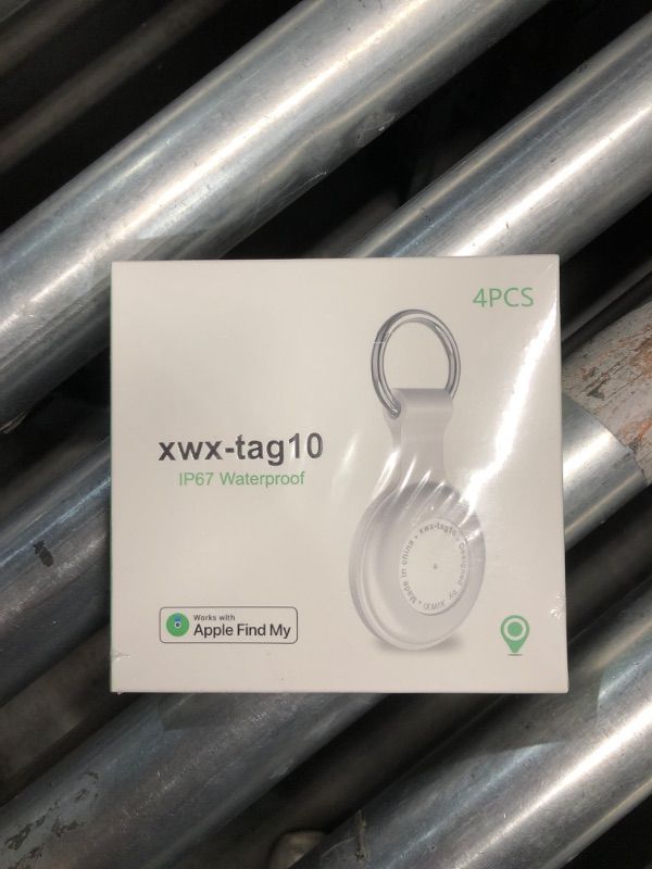 Photo 1 of ***FACTORY SEALED***
4 Pack,Key Finder,Bluetooth GPS Items Tracker with Holder & Keychains,IPX8 Waterproof Locator & Works with 'Apple Find My'(iOS only),Case Compatible with Airtag,Music Reminder for Kids,Pets,Keys-White