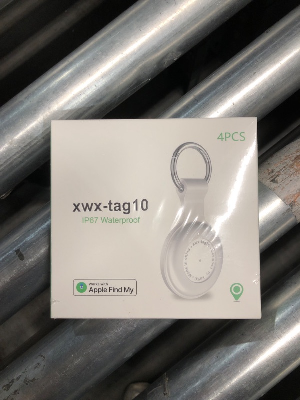 Photo 1 of ***FACTORY SEALED***
4 Pack,Key Finder,Bluetooth GPS Items Tracker with Holder & Keychains,IPX8 Waterproof Locator & Works with 'Apple Find My'(iOS only),Case Compatible with Airtag,Music Reminder for Kids,Pets,Keys-White