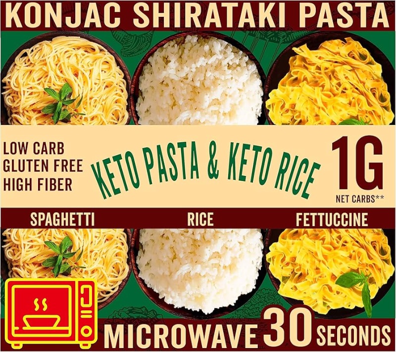 Photo 1 of ***(EXP:  6/4/25 )NONREFUNDABLE***Keto Pasta microwave konjac shirataki. Keto Noodles (variety 6 packs) Keto Pasta, low carb pasta Spaghetti, Fettucine, Rice. Skinny pasta ready in 30 seconds, low calorie
