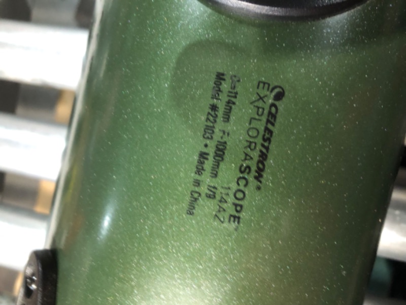 Photo 1 of ***DAMAGED - MISSING PARTS - DAMAGED - SEE COMMENTS***
Celestron ExploraScope 114AZ Refractor Telescope