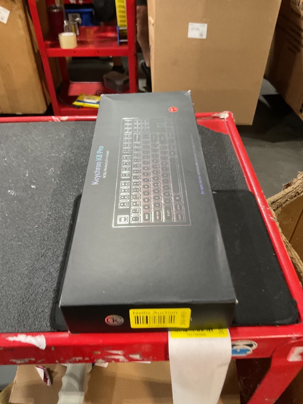 Photo 1 of Keychron K8 Pro QMK/VIA Wireless Mechanical Keyboard, Hot-Swappable Aluminum Frame TKL Custom Programmable Keyboard with RGB Backlit, Gateron G Pro Brown Switch for Mac Windows Linux