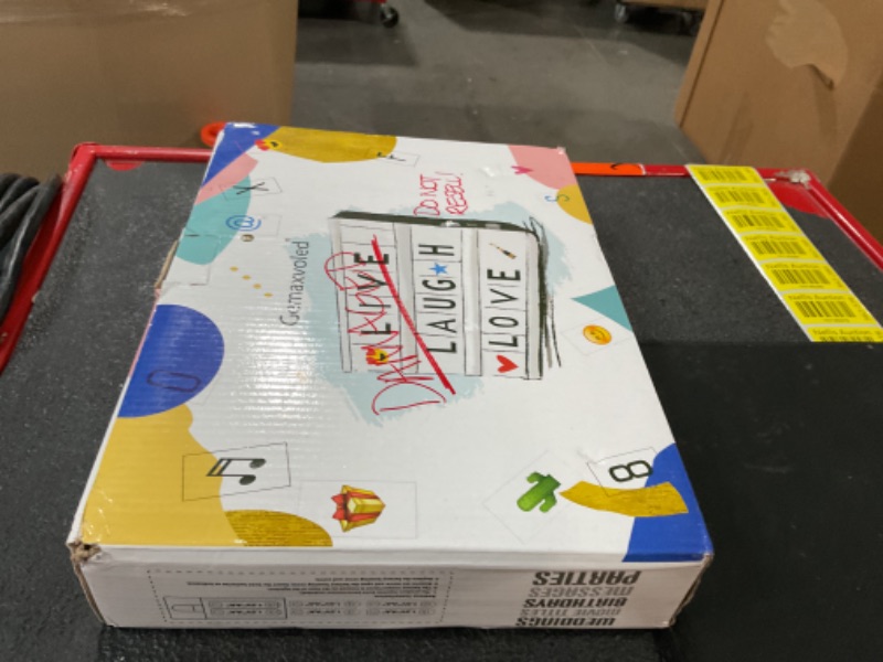 Photo 1 of Cinema Light Box with 190 Letters Symbols - A4 Size Cinematic Light Up Sign Personalized DIY LED Letter Lamp for Chirstmas Photo Shoots Birthday Party Home Décor