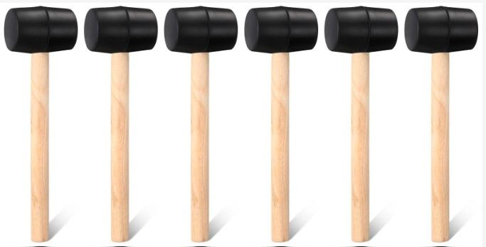 Photo 1 of (Missing 1)
Leriton 5 Pieces 7 oz Rubber Mallet Hammer with Wood Handle Lightweight Rubber Hammer Soft Hammer for DIY Jewelry Leather Crafts Woodworking Camping Flooring Installation, Black