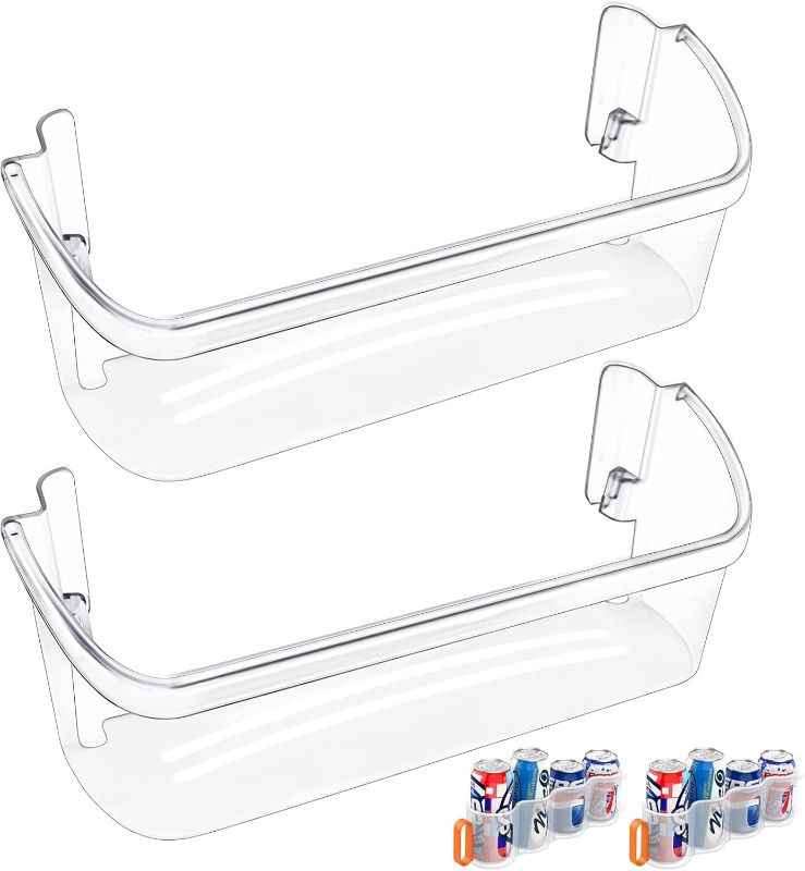 Photo 1 of [2 PACK] UPGRADED 242126602 Refrigerator Door Bin Shelf Replacement For Frigidaire Refrigerator Door Shelf Replacement Shelves-Bottom Side Shelf Rack Parts AP6278233 PS12364199 FFSS2625TS0 LFSS2612TF0
