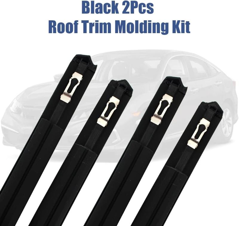 Photo 3 of (READ FULL POST) AUTOBABA 2Pcs Roof Molding Trim Kit Left & Right Side, Roof Drip Molding Weather Stripping Compatible with 2012-2015 Honda Civic Sedan 4-Door Replace# 74316TR0A01 74306TR0A01 74316TR0A11 74316TR0A12