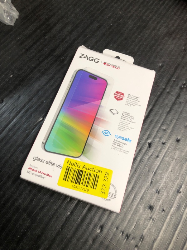 Photo 2 of ***FACTORY SEALED******NON REFUNDABLE***ZAGG Invisible Shield Glass Elite VisionGuard Screen Protector for Apple iPhone 14 Pro Max - 5X Stronger, Blue-Light Protection, Anti-Fingerprint Technology, Easy to Install