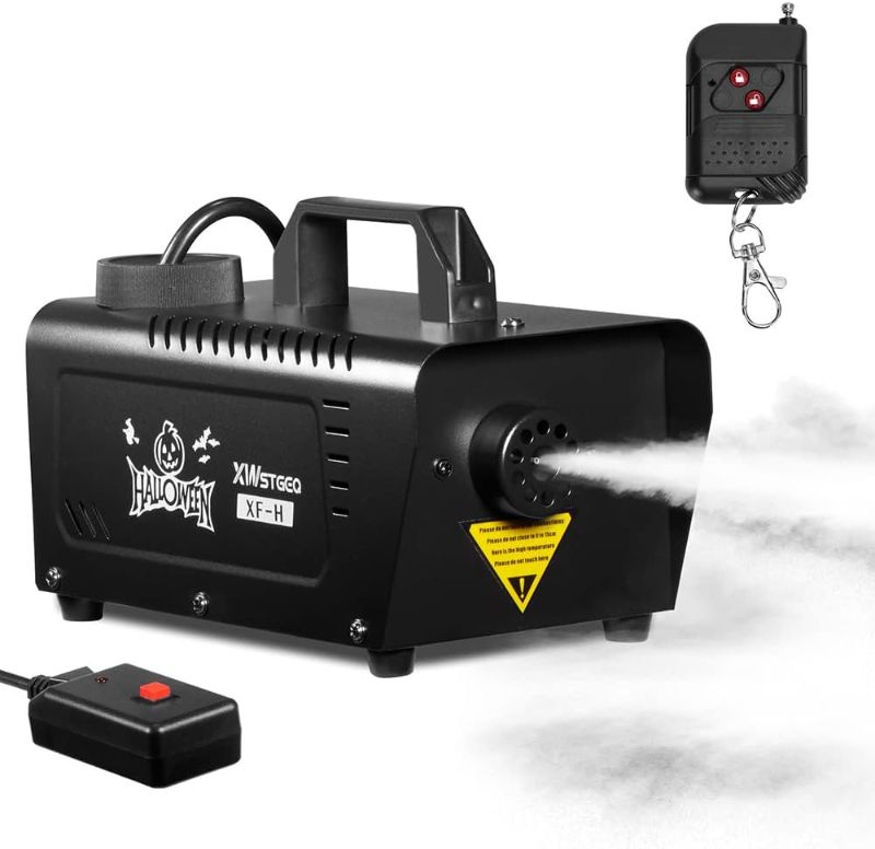 Photo 1 of ***STOCK PHOTO REFERENCE ONLY***
Fog Smoke Machine, 500 Watt Portable Smoke Machine with Wireless & Wired Remote Control for Halloween Wedding and Stage Effect
