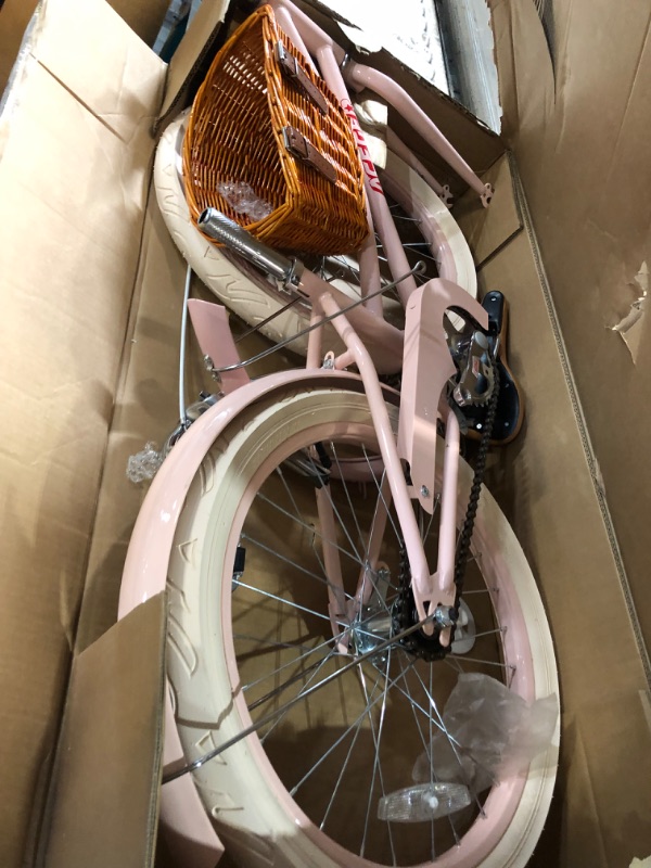 Photo 2 of **MISSING PARTS**
ACEGER Girls Bike with Basket, Kids Bicycle for 3-13 Years, Included Coaster Brake & Caliper Brake, 14 16 18 Inch with Training Wheels, 20 Inch with Kickstand but no Training Wheels