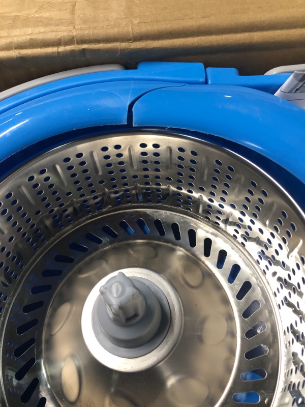 Photo 1 of MASTERTOP Mop and Bucket Set,360° Mop and Bucket with Wringer Set for Home,Microfiber Spin Mop and Bucket for Floor Cleaning,5 Mop Pads & 1 Floor Brush Head, 48" Extended Handle+