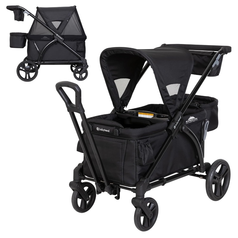 Photo 1 of Baby Trend Expedition 2-in-1 Stroller Wagon PLUS, Ultra Black