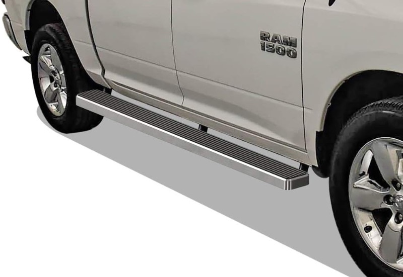 Photo 1 of APS Wheel to Wheel Running Boards 5in Compatible with Ram 1500 2009-2018 Crew Cab 5.5ft Short Bed & Ram 2500 3500 2010-2024 304 Stainless Steel (Nerf Bars Side Steps Side Bars)