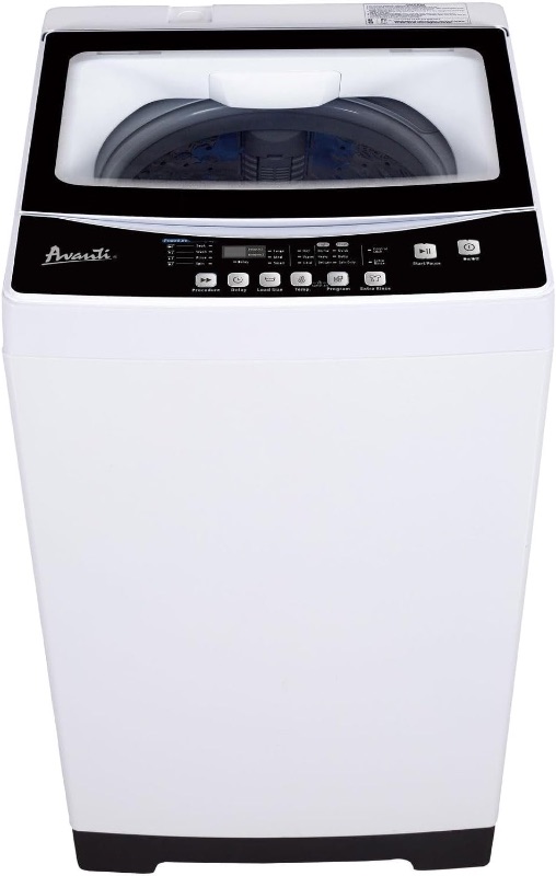 Photo 1 of Avanti STW16D0W Portable Washing Machine 1.7 Cu. Ft. Capacity, Top Loading with Hot and Cold Water Inlets, 6 Cycles, Compact for Apartments Dorms and RVs, White