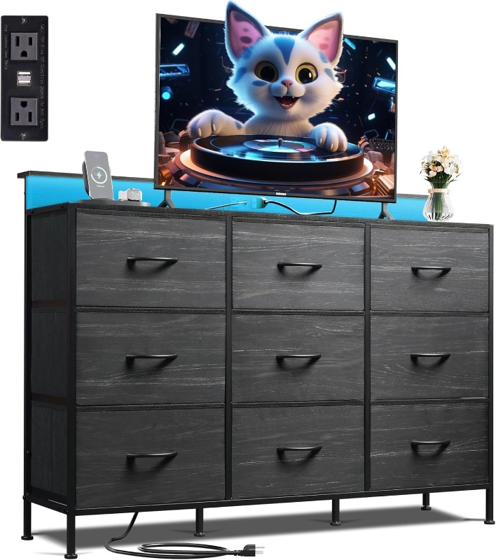 Photo 1 of ****Picture for reference only, selling for parts only
Black dresser with charging station