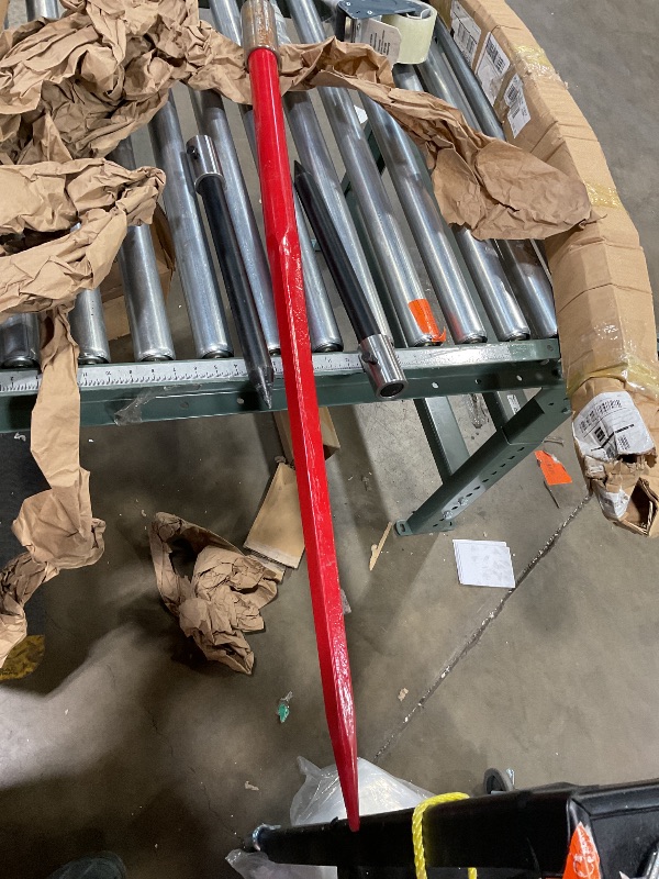 Photo 1 of 49" Hay Spear Attachment, 3000 Lbs Capacity Bale Spear with 2 Pcs 17" Stabilizer Spears, Heavy Duty Quick Attach Skid Steer Bale Hay Spike with Sleeve for Tractor Bucket