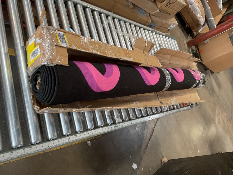 Photo 1 of Booooom Jackson Classroom Rug Colorful Seating Classroom Carpet Elementary 16 Seats, Preshool Rug for School, Black Class Rug Classroom Area Rug Educational Rug (6.5 x 8.5 ft, BC007-Annulus1-Plus)