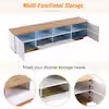 Photo 1 of Bonzy Home 86" LED TV Stand, Modern Entertainment Center up to 75" 80" 85" TV, Television Console Table with Storage Cabinets for Living Room, White