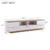 Photo 1 of Bonzy Home 86" LED TV Stand, Modern Entertainment Center up to 75" 80" 85" TV, Television Console Table with Storage Cabinets for Living Room, White