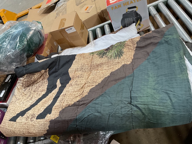 Photo 1 of Donna Sharp Full/Queen Bedding Set - 3 Piece - Painted Deer Lodge Quilt Set with Full/Queen Quilt and Two Standard Pillow Shams - Fits Queen Size and Full Size Beds - Machine Washable