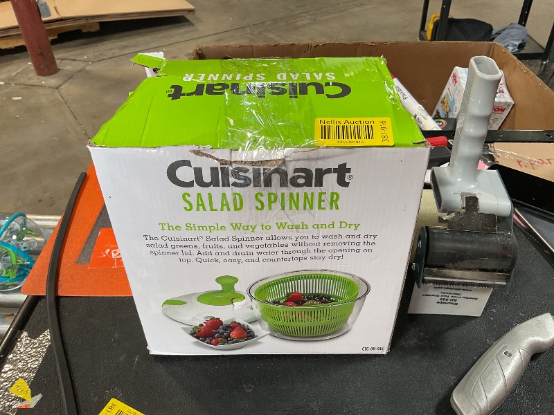 Photo 1 of Cuisinart Large Salad Spinner, 5-Qt , Vegetable & Fruit Salad Washing Bowl with Strainer, Quick Prep Spinner for Salad Greens, Lettuce, Fruits & Vegetables, CTG-00-SAS