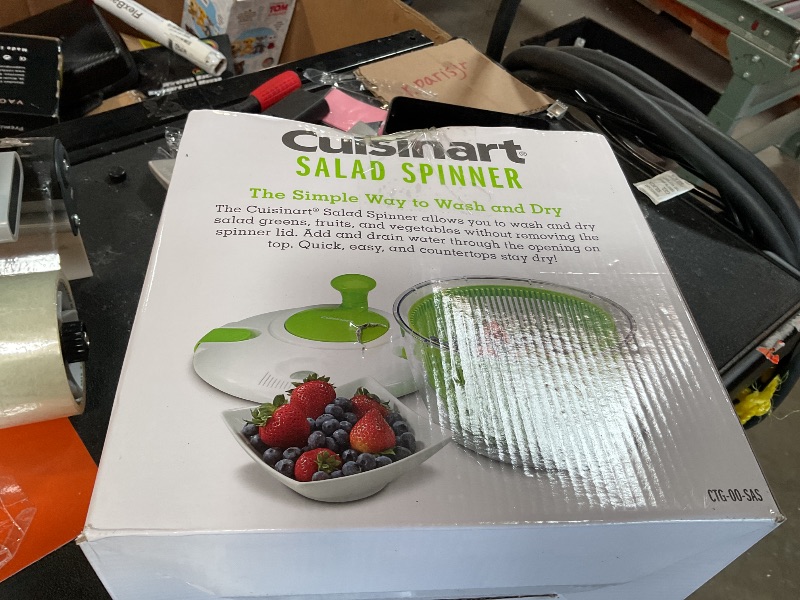 Photo 1 of Cuisinart Large Salad Spinner, 5-Qt , Vegetable & Fruit Salad Washing Bowl with Strainer, Quick Prep Spinner for Salad Greens, Lettuce, Fruits & Vegetables, CTG-00-SAS