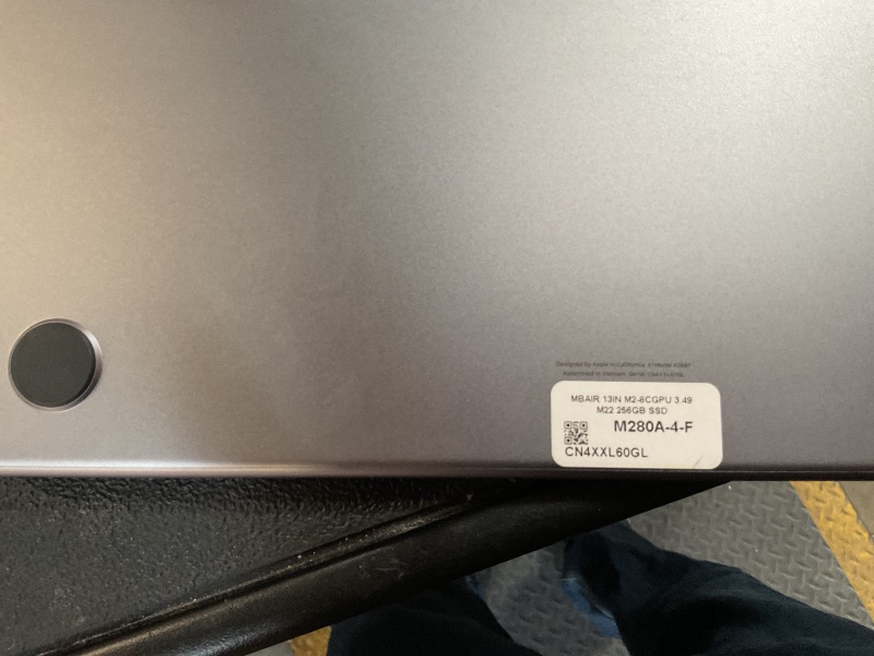 Photo 1 of Apple 2022 MacBook Air M2 Chip (13-inch, 8GB RAM, 256GB SSD Storage) (QWERTY English) Space Gray (Renewed Premium)