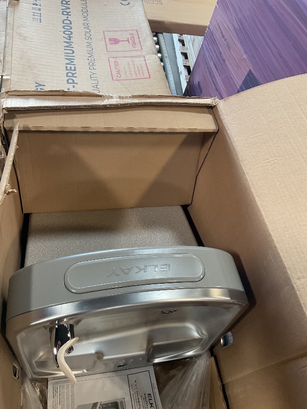 Photo 1 of Elkay EZS8WSLK EZH2O Bottle Filling Station with Single ADA Cooler, Non-Filtered 8 GPH, 46.30 x 18.30 x 19.00 inches, Light Gray Granite (missing top halfj
