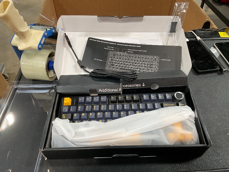 Photo 1 of EPOMAKER x Aula F75 Gasket Mechanical Keyboard, 75% Wireless Hot Swappable Gaming Keyboard with Five-Layer Padding&Knob, Bluetooth/2.4GHz/USB-C, RGB (Black, Crescent Switch)