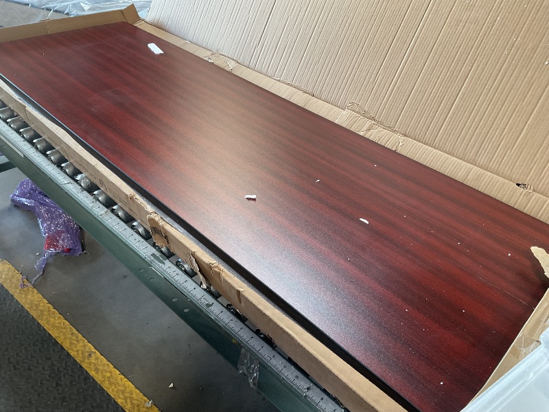 Photo 1 of *MINOR DAMAGED*Regency Rectangular Standard Table Top, 60 x 24, mahogany/grey