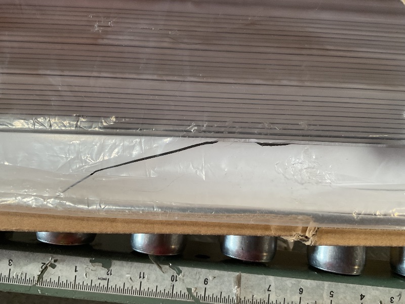 Photo 1 of **DAMAGED**DEZ FURNISHINGS Cordless 2" Signature Faux Wood Blind, 71" W x 48" H, Snow White
