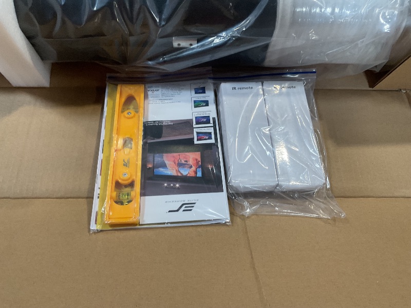 Photo 1 of Elite Screens Starling Tab-Tension 2 CineGrey 4D, 126 inch 16:9, Ceiling Ambient Light Rejecting (CLR/ALR) Tab-Tensioned Electric Drop Down Front Projector Screen Programmed Remote Kit, STT126UHD4-E12