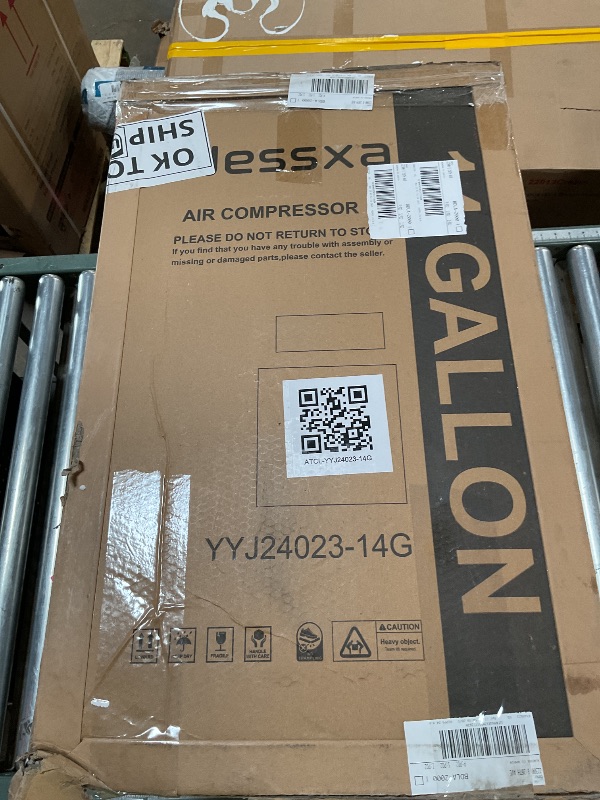 Photo 1 of 14 Gallon Ultra Quiet Air Compressor with 2 Quick Couplers 2HP 8.75 CFM, Max 115 PSI Pressure Oil-Free Air Compressor Tank, 70dB Quiet Compressor for Auto Repair, Tire Inflation 110V/60hz
