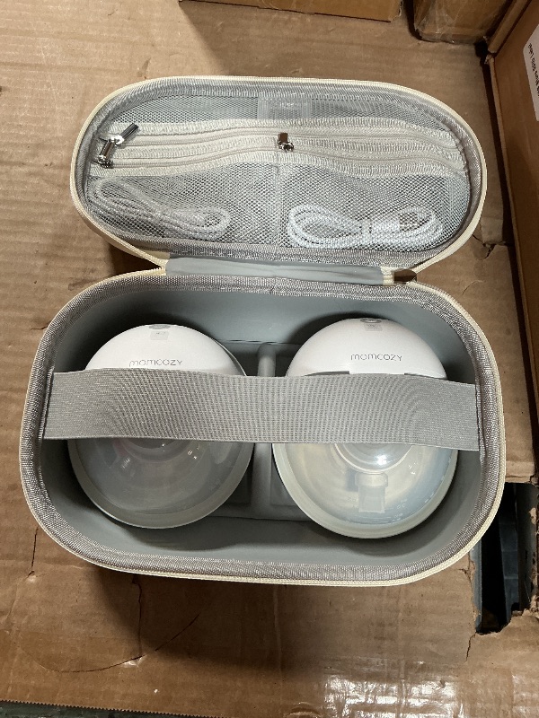 Photo 1 of ***FOR PARTS /NON FUNCTIONAL*** Momcozy M5 Smart APP Controlled Wearable Breast Pump, Hands-Free Wireless Electric Pump, 3 Modes 9 Suction Levels, BPA-Free, Portable Lightweight, 24mm Flange, 2-Pack Quill Gray