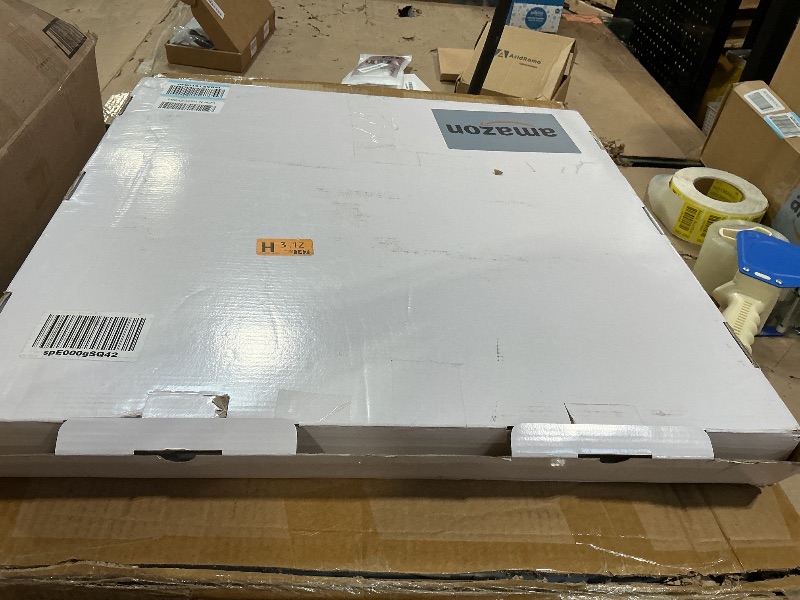 Photo 1 of 22×22 Inches Oversize Extra Large Sturdy Clear Acrylic Serving Tray King Size Decorative Big Ottoman Trays with Cut Out Handles Water Proof Bed Tray Coffee Counter Top Organizer