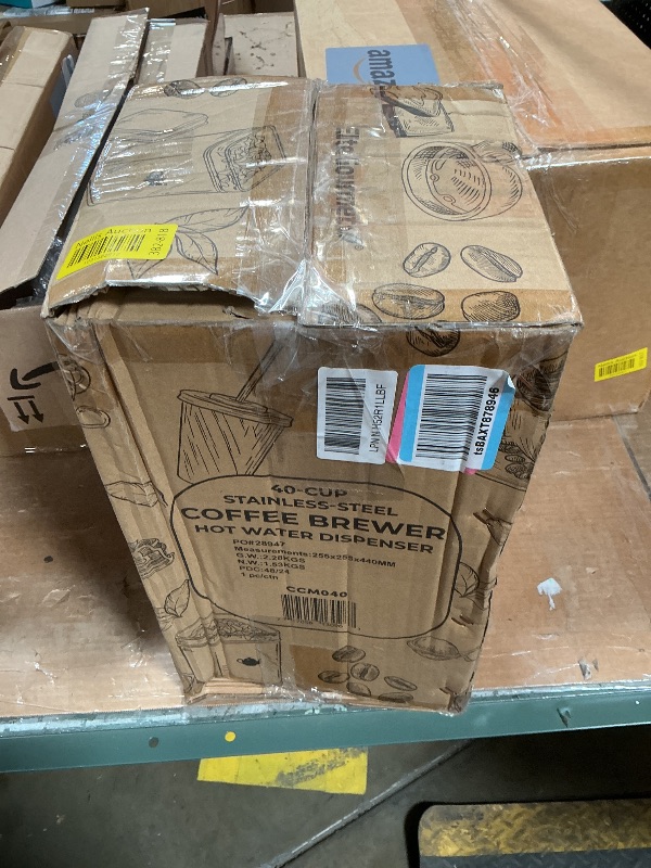 View 2 of *** USED***Elite Gourmet CCM040 Stainless Steel 40 Cup Coffee Urn Removable Filter For Easy Cleanup, Two Way Dispenser with Cool-Touch Handles Electric Coffee Maker Urn, Stainless Steel