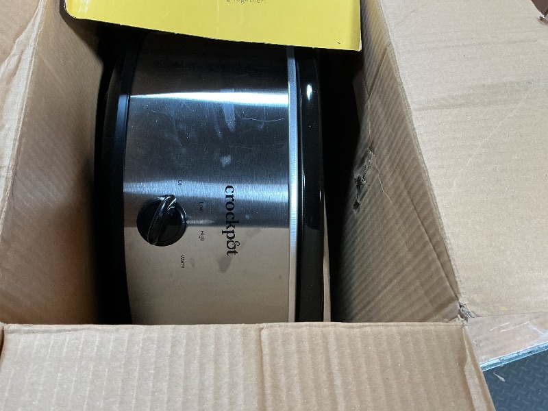 Photo 1 of ***USED***Crock-Pot 7 Quart Oval Manual Slow Cooker, Stainless Steel (SCV700-S-BR), Versatile Cookware for Large Families or Entertaining