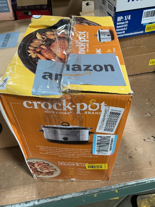 Photo 1 of ***USED***Crock-Pot 7 Quart Oval Manual Slow Cooker, Stainless Steel (SCV700-S-BR), Versatile Cookware for Large Families or Entertaining